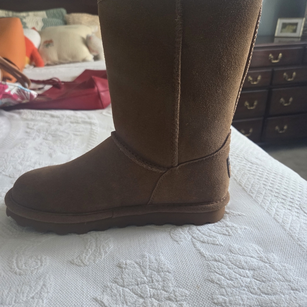 BearPaw Classic Suede Tall Boot in Brown